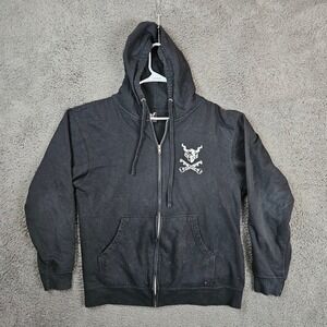 Stone Brewing Mens Black Full Zip Gargoyle Graphic Hoodie Medium Craft Beer